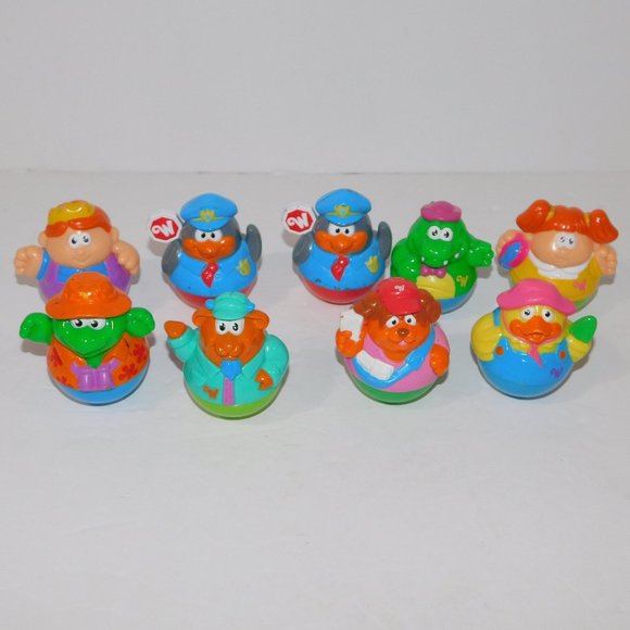 Lot 9 VTG 2003 / 2004 Playskool Hasbro WEEBLES Wobble Figures Animals People - Picture 1 of 9
